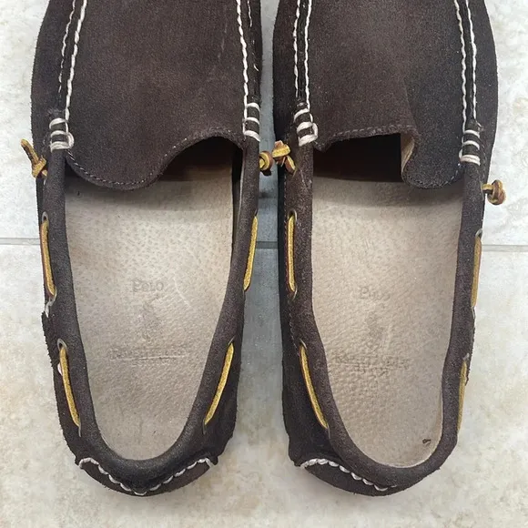 Polo Ralph Lauren Men’s Loafers Arkley Shoes Leather Suede Brown Size 9D