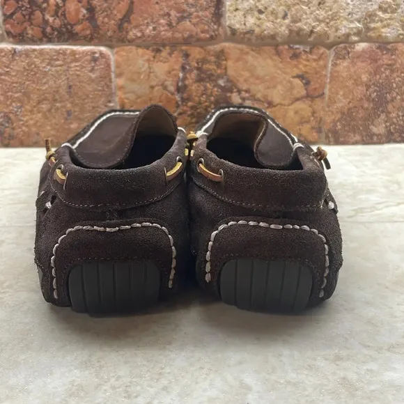 Polo Ralph Lauren Men’s Loafers Arkley Shoes Leather Suede Brown Size 9D