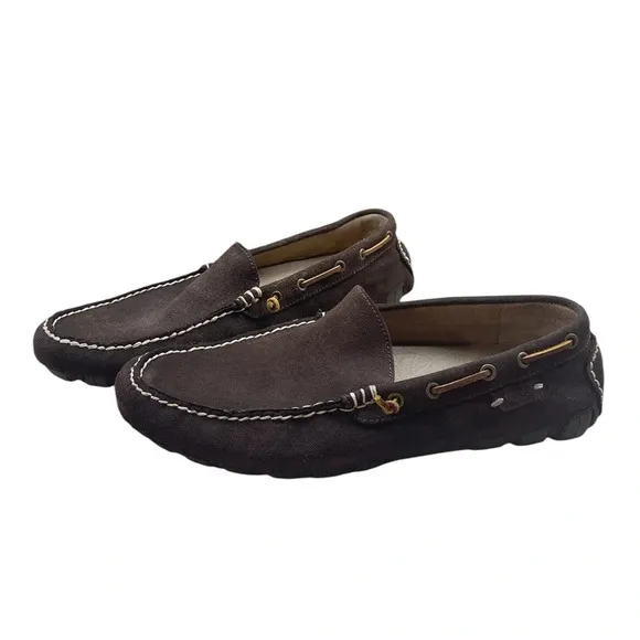 Polo Ralph Lauren Men’s Loafers Arkley Shoes Leather Suede Brown Size 9D