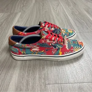 Polo Ralph Lauren shoes men’s size 10.5 red Hawaiian Floral Thornton III