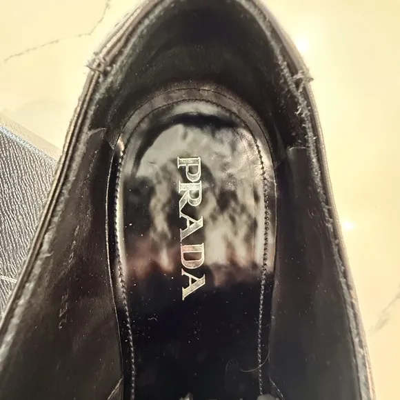 Prada Levitate Brogues Wing tip black air soled Spalato sneakers shoes size 9