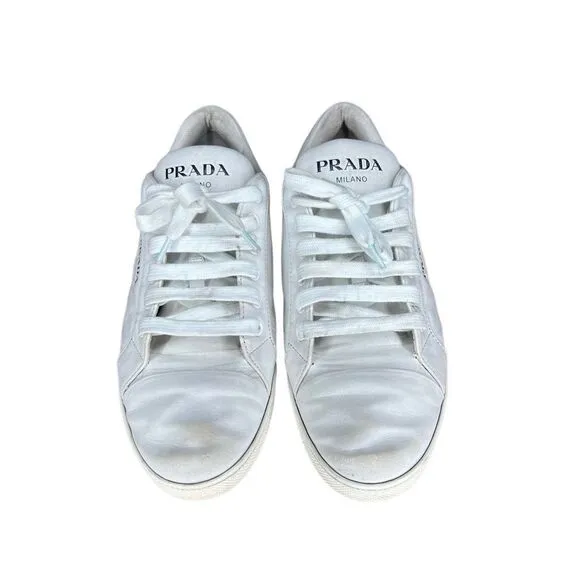 Prada Quilted Leather Logo Sneakers Women’s 37.5