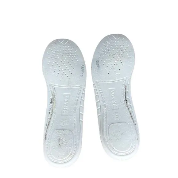 Prada Quilted Leather Logo Sneakers Women’s 37.5