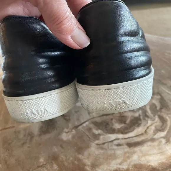 Prada Women’s Black Leather Sneakers