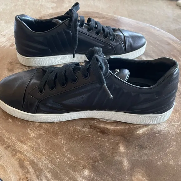 Prada Women’s Black Leather Sneakers