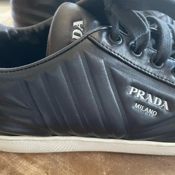 Prada Women’s Black Leather Sneakers