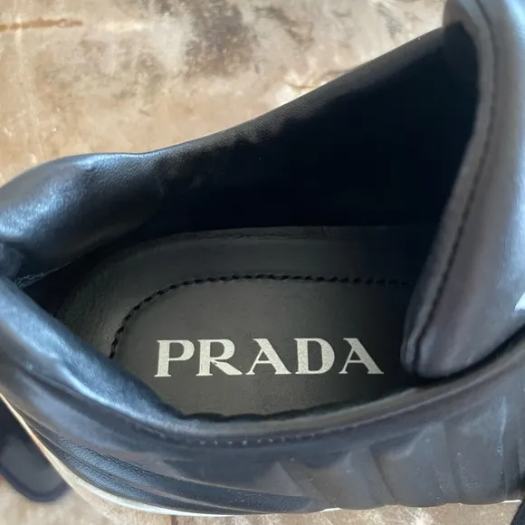 Prada Women’s Black Leather Sneakers