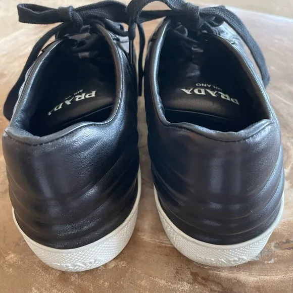 Prada Women’s Black Leather Sneakers