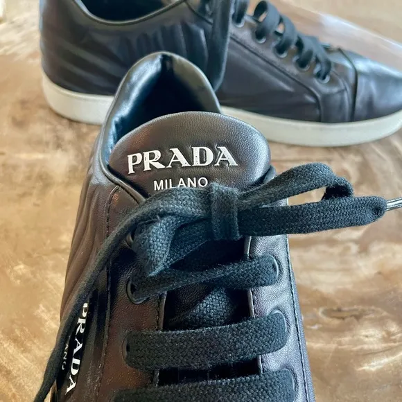 Prada Women’s Black Leather Sneakers