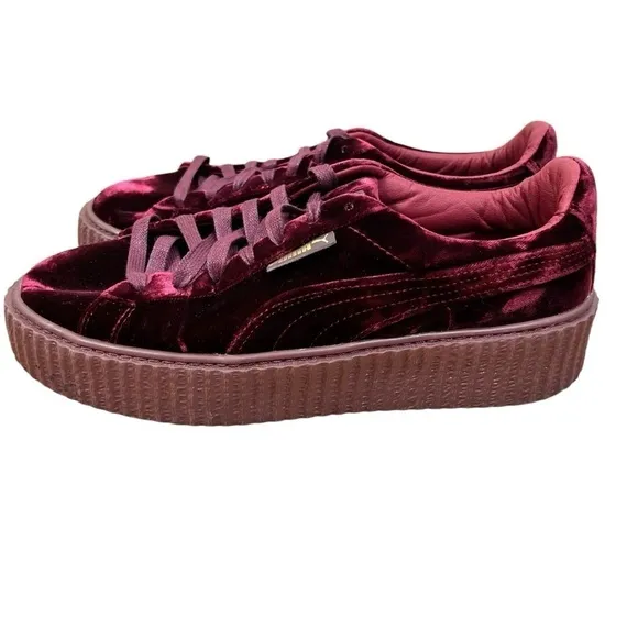 Puma Fenty By Rihana red velvet Shoes Size 9