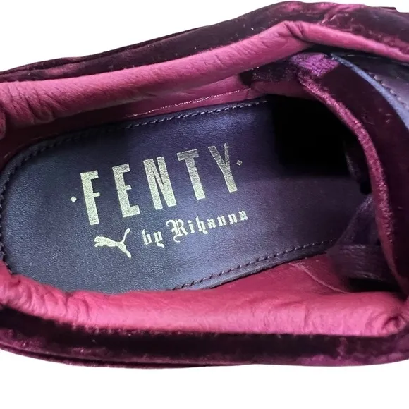 Puma Fenty By Rihana red velvet Shoes Size 9