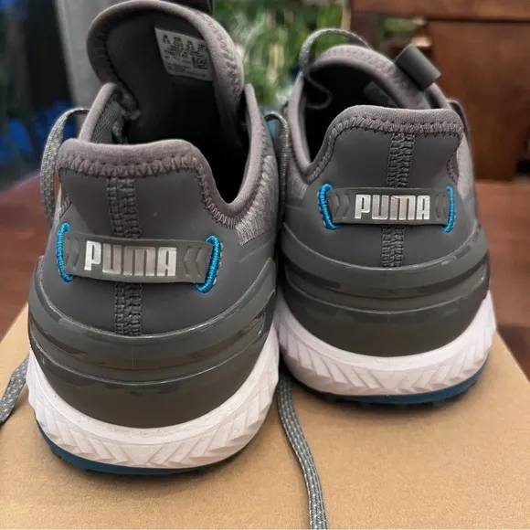 Puma Ignite Elevate Men’s Golf Shoes Gray and Black 9.5 Regular Soft Spikes