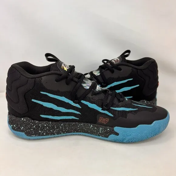 Puma Lamelo Ball MB.03 Blue Hive Basketball Shoes Black Blue Men’s Size 11.5