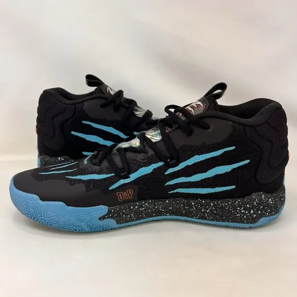 Puma Lamelo Ball MB.03 Blue Hive Basketball Shoes Black Blue Men’s Size 11.5