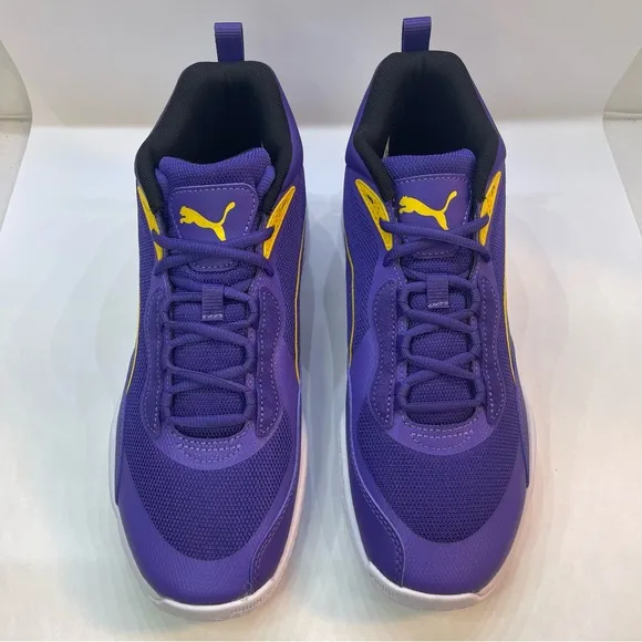 Puma Playmaker Pro Basketball Shoes Lakers Purple Gold 377572-08 Men’s Size 10