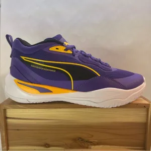 Puma Playmaker Pro Basketball Shoes Lakers Purple Gold 377572-08 Men’s Size 10