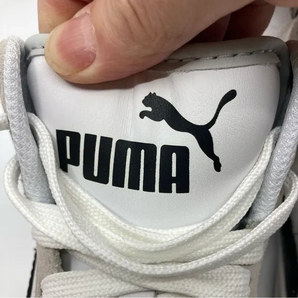 Puma Rebound Street V2 shoes sneakers high tops lace up shoes gray white 5C