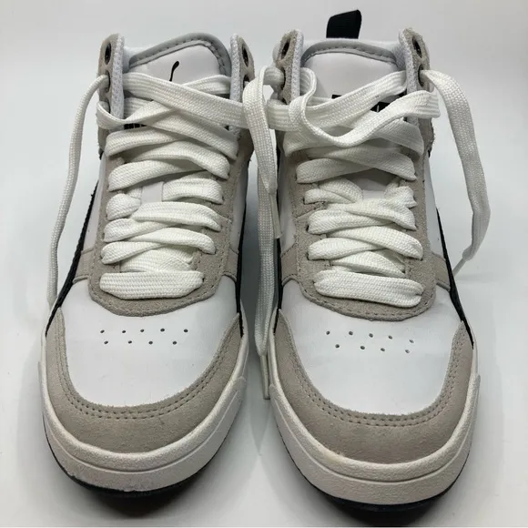 Puma Rebound Street V2 shoes sneakers high tops lace up shoes gray white 5C