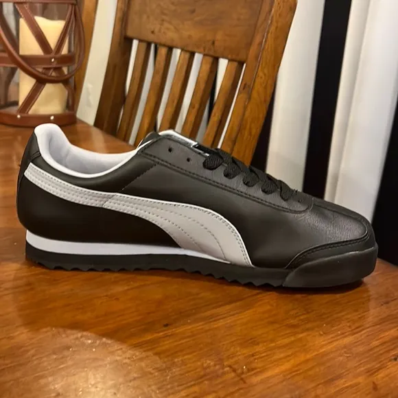 Puma Roma Basic shoes sneakers black grey Men’s Size 7.5 new
