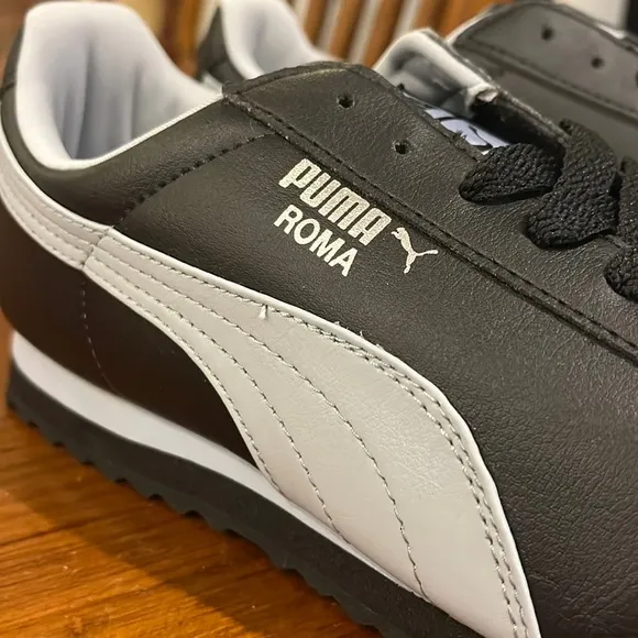 Puma Roma Basic shoes sneakers black grey Men’s Size 7.5 new