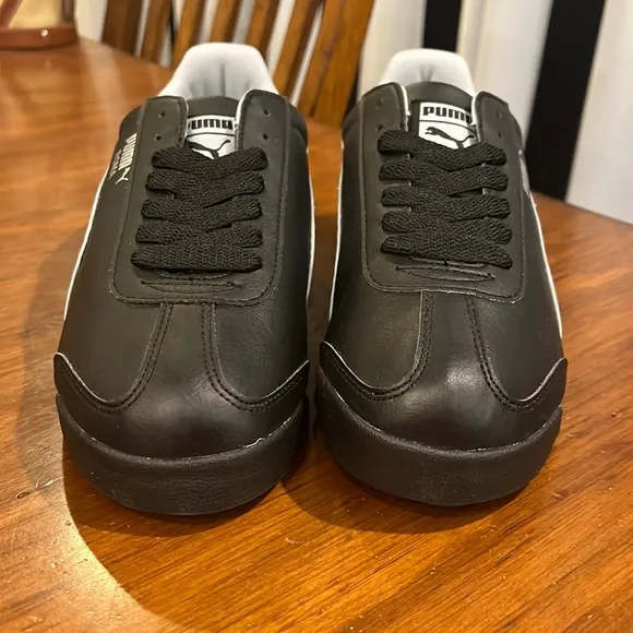 Puma Roma Basic shoes sneakers black grey Men’s Size 7.5 new