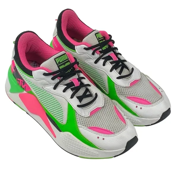 Puma RS-X Tracks MTV Sneakers Men’s 8.5 / Women’s 10 Shoes Neon Green Hot Pink