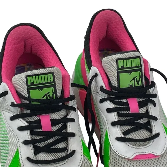 Puma RS-X Tracks MTV Sneakers Men’s 8.5 / Women’s 10 Shoes Neon Green Hot Pink