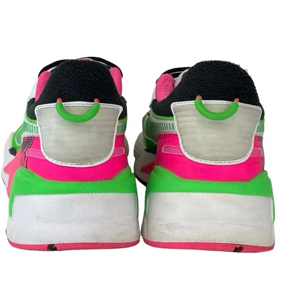 Puma RS-X Tracks MTV Sneakers Men’s 8.5 / Women’s 10 Shoes Neon Green Hot Pink