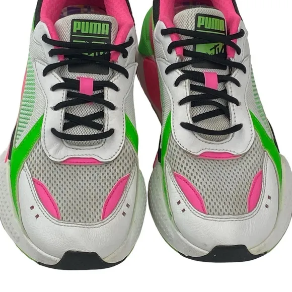 Puma RS-X Tracks MTV Sneakers Men’s 8.5 / Women’s 10 Shoes Neon Green Hot Pink