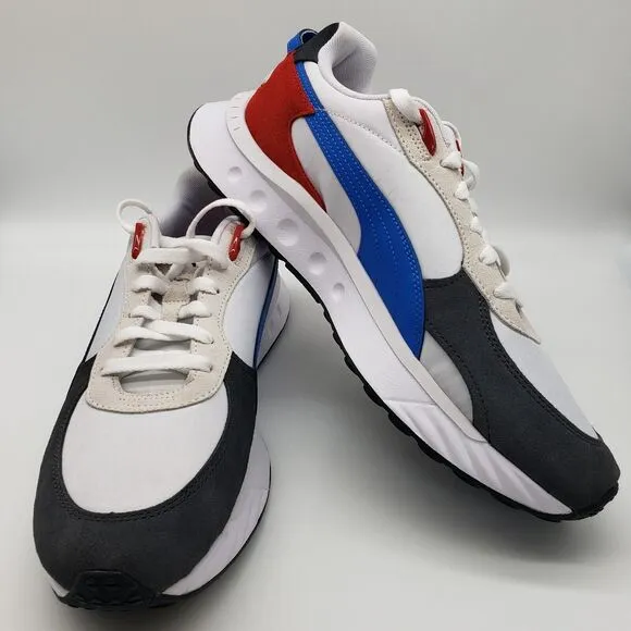 Puma Wild Rider Rollin 381517-04 Ebony White Men’s Running Shoes Size 11 NEW