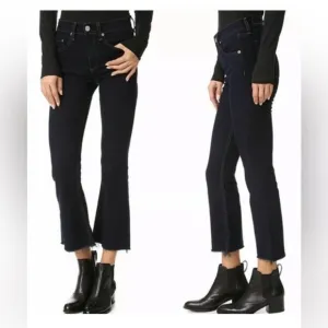 Rag &amp; Bone 10 inch crop flare Black Women’s Size 28