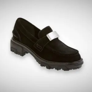 Rag &amp;‎ Bone Shiloh 2.0 Lug Sole Black Suede Loafer Size US 8.5 EU 38.5 Slip On