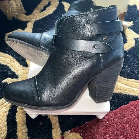 Rag &amp; Bone Women’s Black Leather Ankle Booties, Boots Shoes Size 7