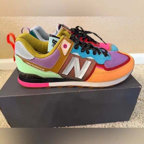 RARE ALERT! Excellent Condition New Balance 574 Pink Glow Men’s Shoes