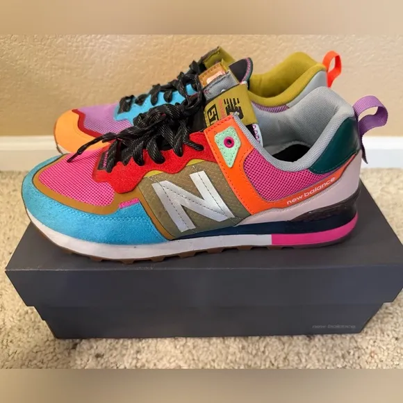 RARE ALERT! Excellent Condition New Balance 574 Pink Glow Men’s Shoes