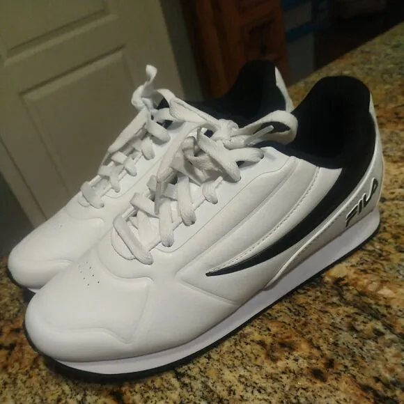Rare Fila 5DM00008-120 Women’s White/Black Sneakers Shoes US 8.5