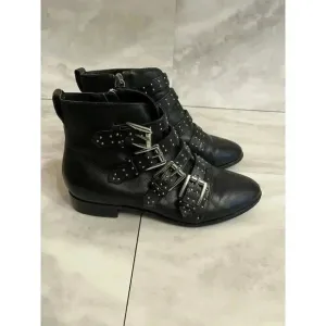 Rebecca Minkoff Shoes Maddox Buckle Ankle Booties Black Studded Women’s Size 7