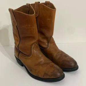 REDWING VINTAGE Pecos Boots Men Size 10 Western Cowboy Work USA Made Oil Proof