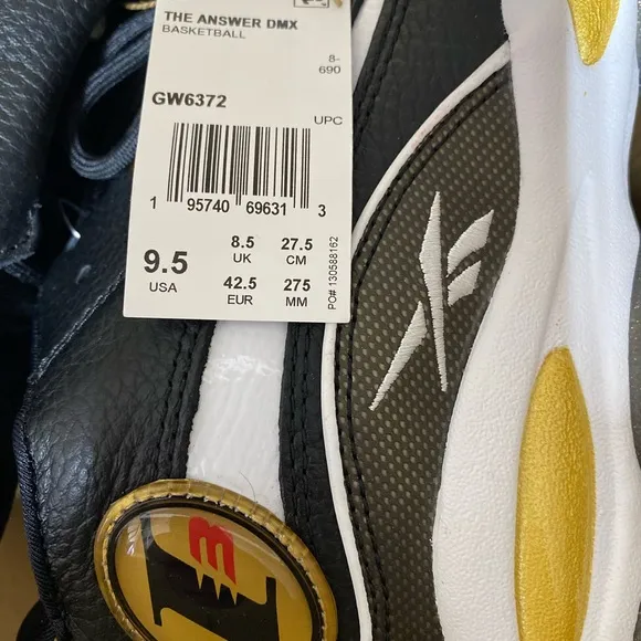 REEBOK ANSWER DMX GW6372 BASKETBALL SHOES Men's Sneakers Running SZ 9.5 USA