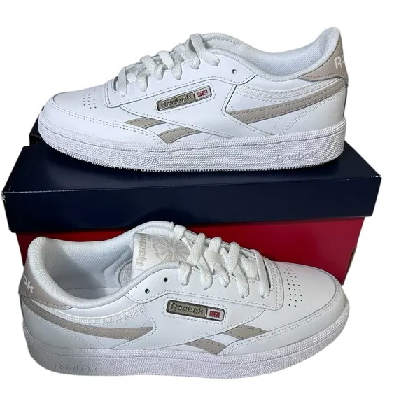 Reebok Club C Revenge NWT shoes white &amp; beige moonstone women’s size 8