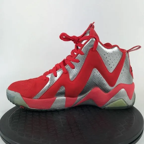 Reebok Kamikaze II 2 Mid Red/Silver Basketball Shoes V48540 Men’s Size 11