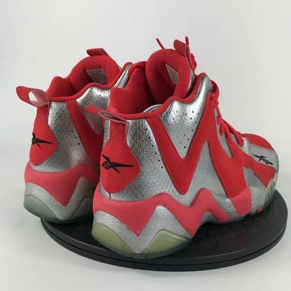 Reebok Kamikaze II 2 Mid Red/Silver Basketball Shoes V48540 Men’s Size 11