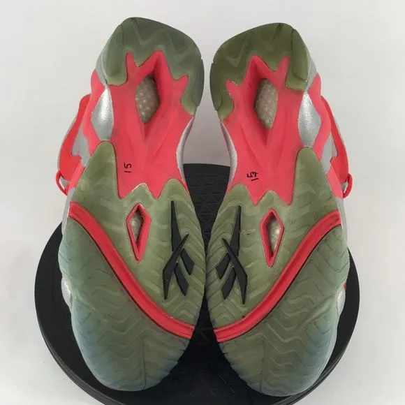 Reebok Kamikaze II 2 Mid Red/Silver Basketball Shoes V48540 Men’s Size 11