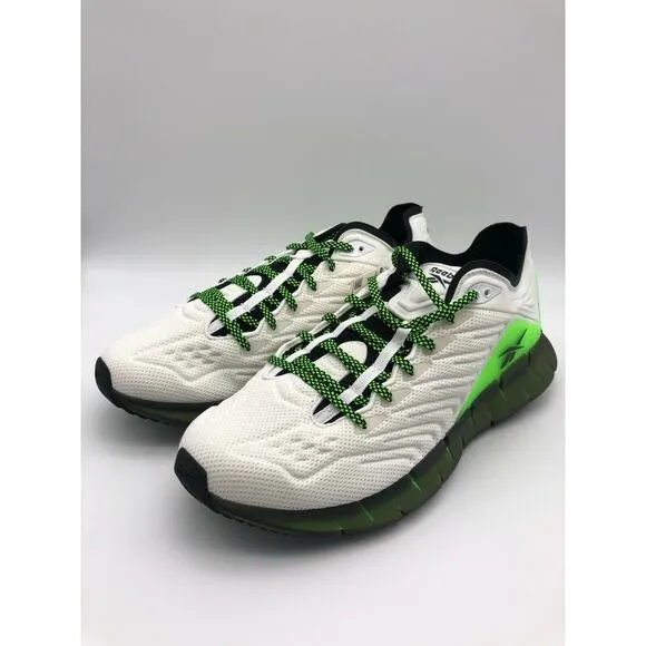 Reebok Men’s Zig Kinetica Running Shoes White/Solar Green FZ3101 Size 10.5