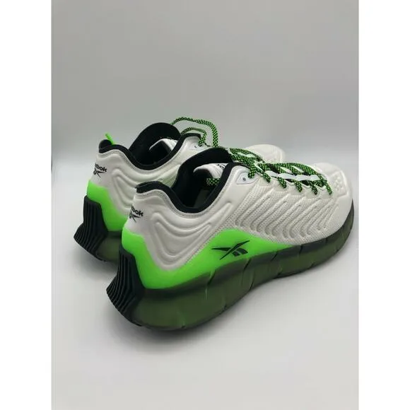 Reebok Men’s Zig Kinetica Running Shoes White/Solar Green FZ3101 Size 10.5