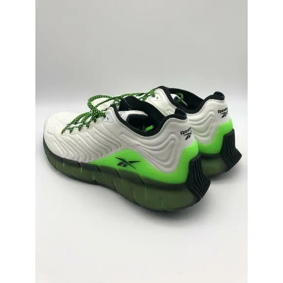 Reebok Men’s Zig Kinetica Running Shoes White/Solar Green FZ3101 Size 10.5