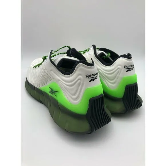 Reebok Men’s Zig Kinetica Running Shoes White/Solar Green FZ3101 Size 10.5