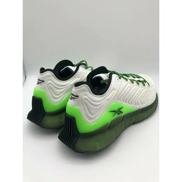 Reebok Men’s Zig Kinetica Running Shoes White/Solar Green FZ3101 Size 10.5