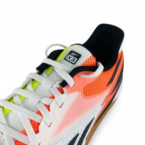 Reebok Nano X3 Mismatched White Orange Flare Yellow Men's Training Shoes HP6073
