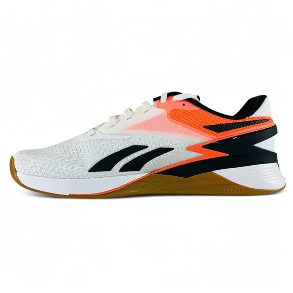 Reebok Nano X3 Mismatched White Orange Flare Yellow Men's Training Shoes HP6073